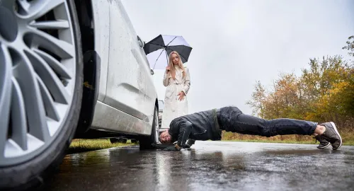 flat tyre